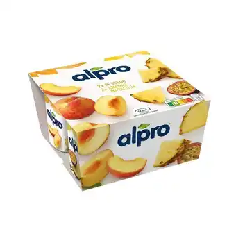 Pingo Doce Iogurte de soja pêssego e frutos exóticos alpro - pack 4 promoção