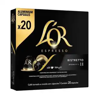Pingo Doce Café cápsulas ristretto nespresso l'or promoção