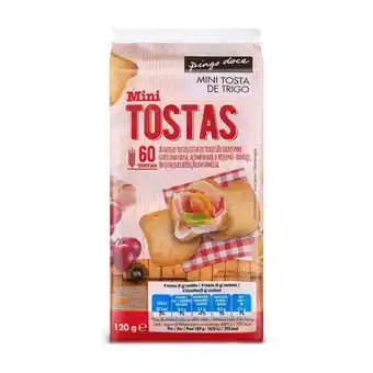 Pingo Doce Mini tostas de trigo pingo doce promoção