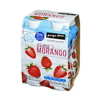 Pingo Doce Iogurte líquido magro sem açúcar de morango pingo doce - pack 4 promoção