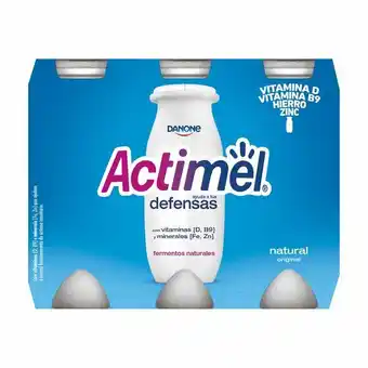 Pingo Doce Iogurte líquido natural actimel - pack 6 promoção