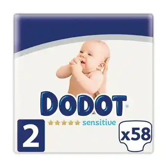 Pingo Doce Fraldas sensitive tamanho 2 (4-8kg) dodot - 58 un promoção