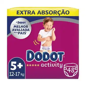 Pingo Doce Fraldas activity extra tamanho 5 (12-17kg) dodot - 48 un promoção