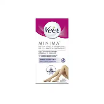 Bandas de cera depilatórias corpo minima veet
