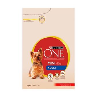 Pingo Doce Ração seca para cão adulto mini sabor vaca e arroz purina one promoção