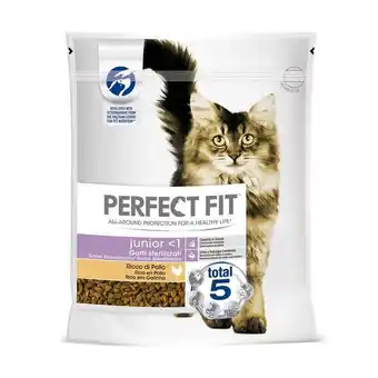 Pingo Doce Ração seca para gato júnior esterilizado sabor galinha perfect fit promoção