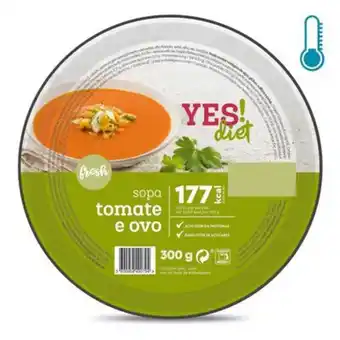 Sopa de tomate e ovo