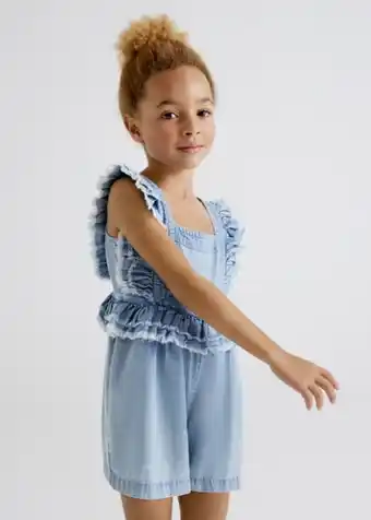 Macacão folho menina