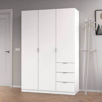 Conforama Roupeiro 3 portas de bater 3 gavetas 135 cm windsor promoção