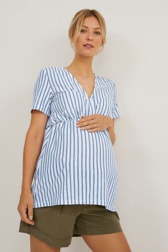 C&A Nursing t-shirt - striped promoção