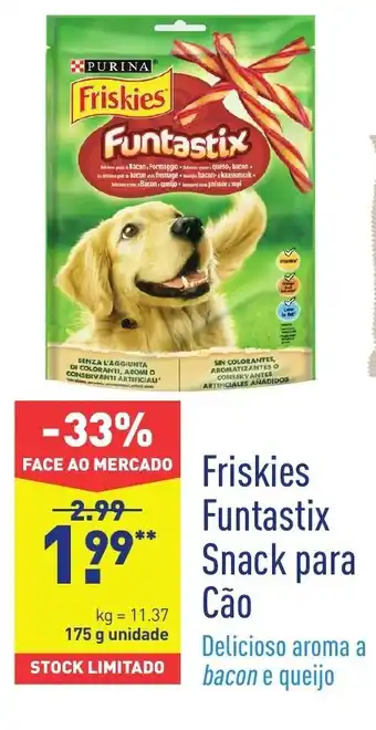 ALDI Friskies Funtastix Snack para Cão 175g promoção