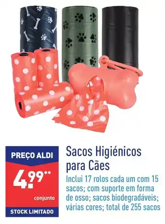 ALDI Sacos Higiénicos para Cães promoção