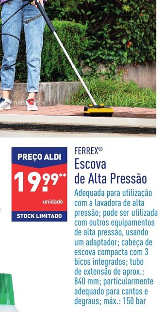 ALDI Ferrex Escova de Alta Pressão promoção