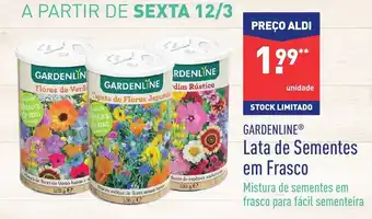 ALDI Gardenline Lata de Sementes em Frasco promoção