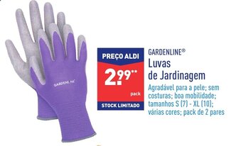 ALDI Gardenline Luvas de Jardinagem promoção