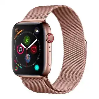 Tek4life Bracelete apple watch 44mm elegant devia milanese loop rosa dourado promoção