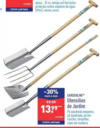 ALDI Gardenline Utensílios de Jardim promoção