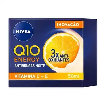 Pingo Doce Creme de noite anti-rugas q10 energy nivea promoção
