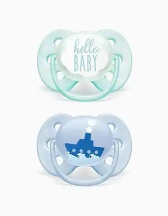 Chupeta ultra soft silicone deco 0-6m philips/avent 2un.