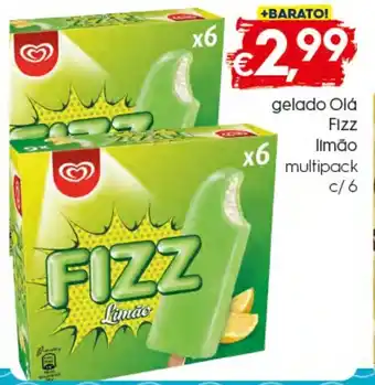Bolama Gelado Ola Fizz Limao multipack c/6 promoção