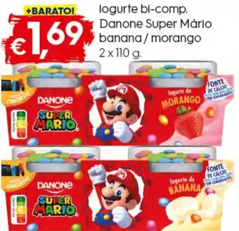 Bolama Iogurte Bi-comp. Danone Super Mario banana/ morango 2x110g promoção