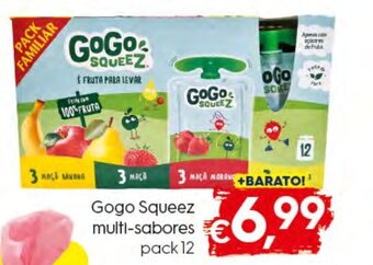 Bolama Gogo Squeez multi-sabores pack 12 promoção