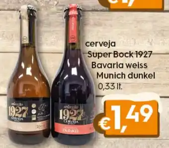 Bolama Cerveja Super Bock 1927 Bavaria Weiss Munich dunkel promoção