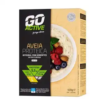 Pingo Doce Aveia proteica em pó com chia e linhaça go active pingo doce promoção