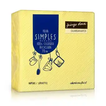 Pingo Doce Guardanapos folha simples amarelos pingo doce promoção