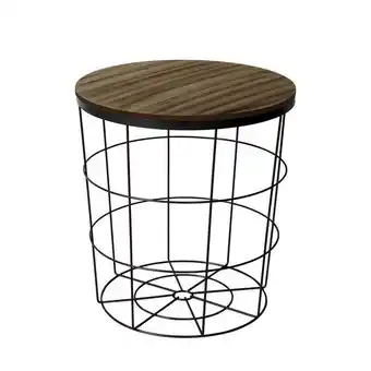 Hôma Mesa de apoio kumi preta 39x40cm promoção