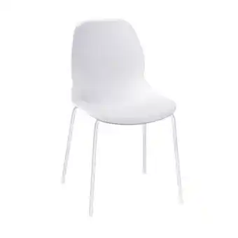 Hôma Cadeira metal oslo branca promoção