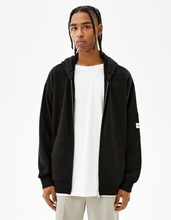 Bershka Casaco felpa capuz promoção