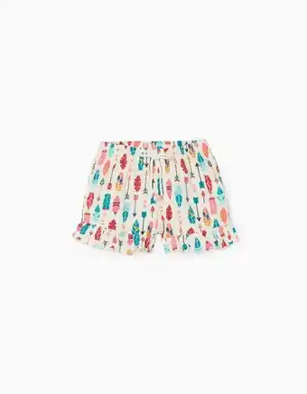 Zippy Calções estampados para bebé menina, branco promoção