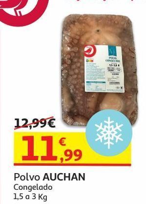 Auchan Polvo congelado auchan:(1.5-3.0kg) kg promoção