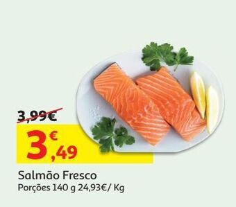 Auchan Salmão:fresco porções 140 gr promoção