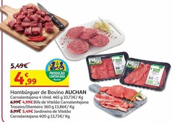Auchan Bife vitelao carnalentejana promoção