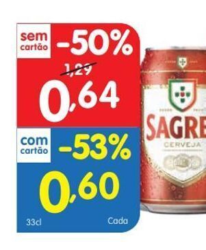 Minipreço Lata de cerveja sagres promoção
