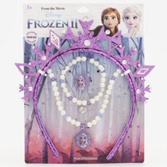 Claire's ©disney frozen 2 tiara & jewellery set – purple promoção
