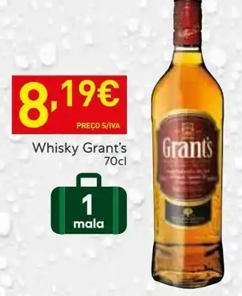 Recheio Whisky escocês grant's promoção