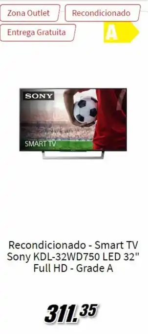 MediaMarkt Recondicionado- Smart TV Sony 32" promoção