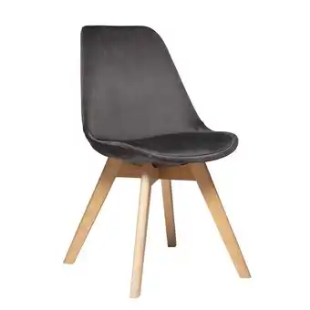 Hôma Cadeira de veludo cinza escuro baya promoção