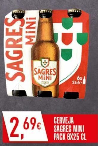 Miranda Supermercados Cerveja sagres mini promoção