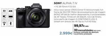 El Corte Inglés Câmera fotográfica sony promoção
