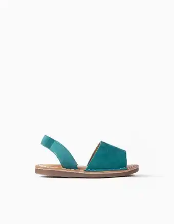 Zippy Sandálias de pele para bebé menina, azul turquesa promoção