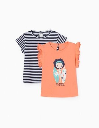 Zippy 2 t-shirts para bebé menina 'best friends', multicolor promoção
