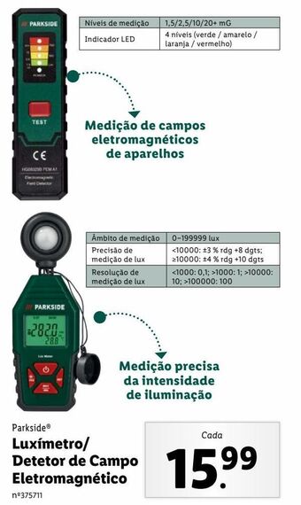 Lidl Ferramentas parkside promoção
