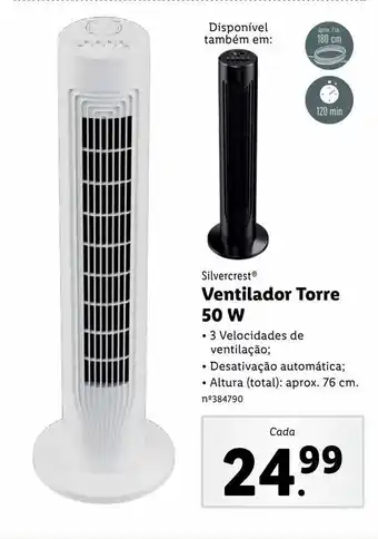 Ventilador torre silvercrest