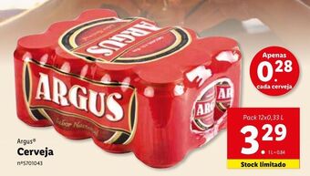 Lidl Cerveja argus promoção