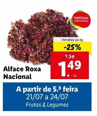 Lidl Alface promoção