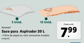 Lidl Sacos de lixo parkside promoção